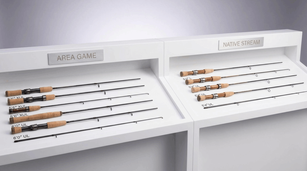 トラウトロッドの選び方決定版！エリアとネイティブの違いを徹底解説