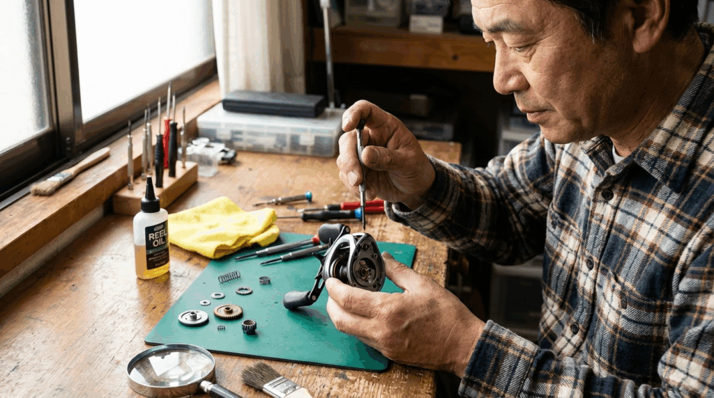 ベイトリールのメンテナンス完全マニュアル！釣行後の水洗いと注油ポイント