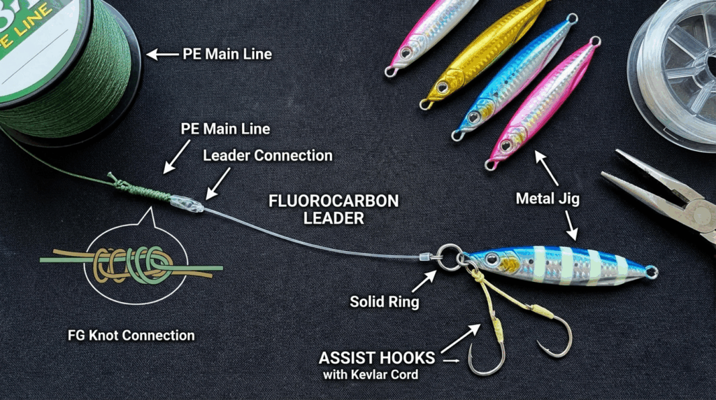 ジギング仕掛けで迷わない！ライン・リーダー・フックの組み合わせ方を解説