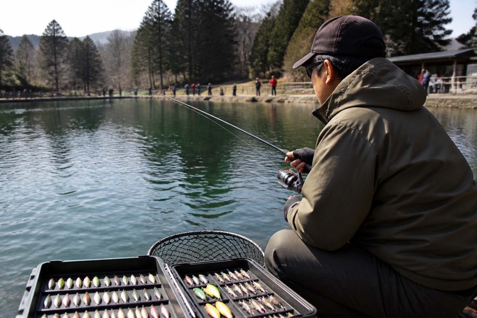 エリアトラウトで魚がスレるとはのイメージ（ChatGPT生成）
